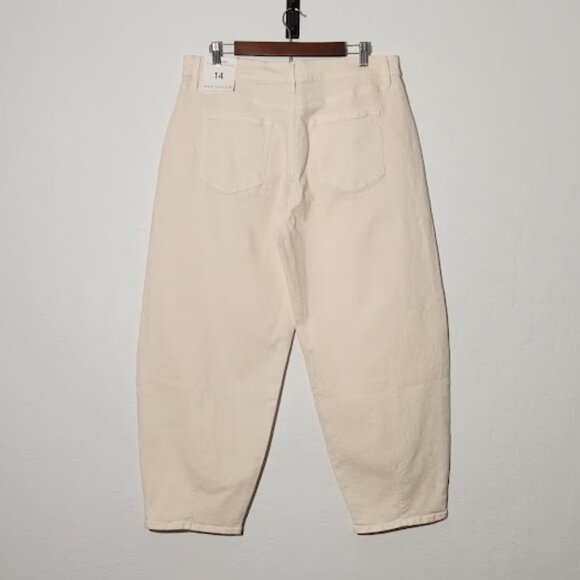 Ann Taylor Women's Barrel Cream Color High Rise Jean Pants size 14 NWT - Picture 3 of 5